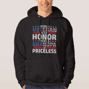 Een Veteraan zijn is een Honor die opa is Pri Hoodie