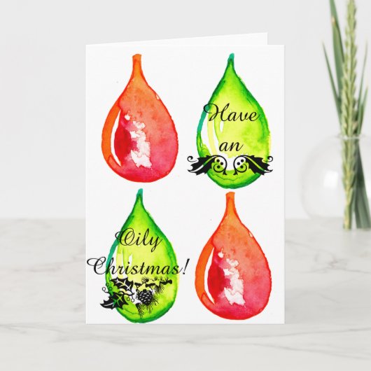 Een vette kerst! Wenskaart Feestdagen Kaart (Voorkant)