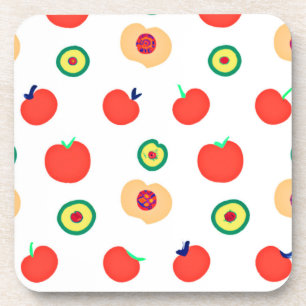 Een vibrant design voor appelmodellen bier onderzetter