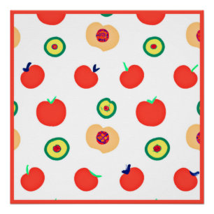 Een vibrant design voor appelmodellen perfect poster