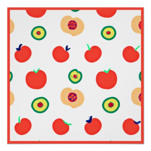 Een vibrant design voor appelmodellen perfect poster (Voorkant)