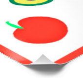 Een vibrant design voor appelmodellen perfect poster (Hoek)