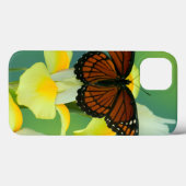 Een Viceroy Butterfly op een geel Japans Iris Case-Mate iPhone Case (Achterkant (horizontaal))