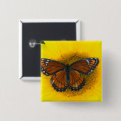 Een Viceroy vlinder | Limenitis Archippus Vierkante Button 5,1 Cm (Voorkant /achterkant)