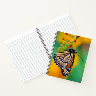 Een Viceroy-vlinder op bloemen Notitieboek