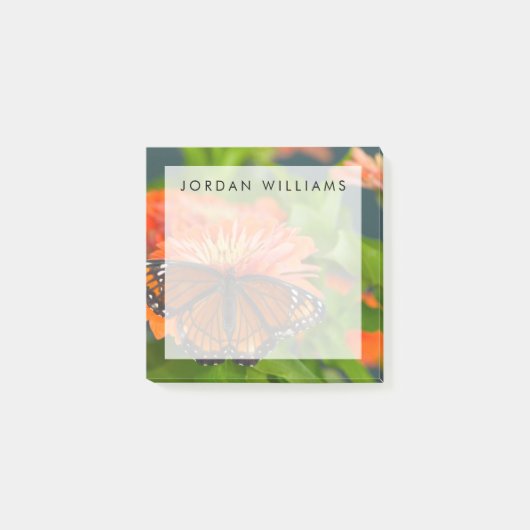 Een Viceroy-vlinder op oranje zinnias Post-it® Notes (Voorkant)