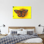 Een Viceroyvlinder | Limenitis Archippus Canvas Afdruk (Insitu (Slaapkamer))