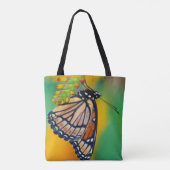 Een Viceroyvlinder op Bloemen Tote Bag (Achterkant)