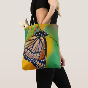 Een Viceroyvlinder op Bloemen Tote Bag