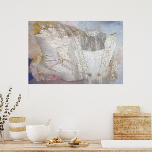 Een Victoriaans afdruk Poster (Keuken)