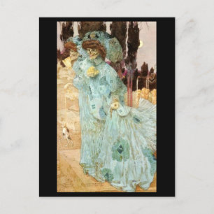 een Victoriaans Dame als briefkaart van de Dood