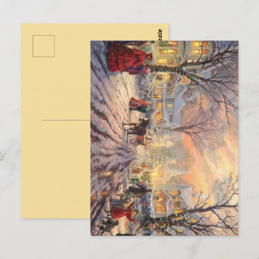 Een Victoriaans kerstfeest Briefkaart (Voorkant / Achterkant)