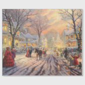 Een Victoriaans kerstfeest Cadeaupapier (Vlak)