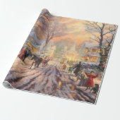 Een Victoriaans kerstfeest Cadeaupapier (Uitgerold)