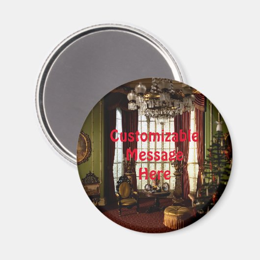 Een Victoriaans kerstfeest -  magneet (Voorkant / Achterkant)