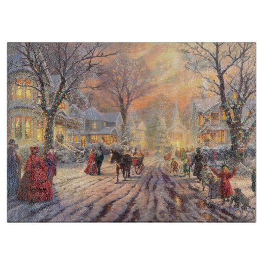 Een Victoriaans kerstfeest Snijplank (Voorkant)