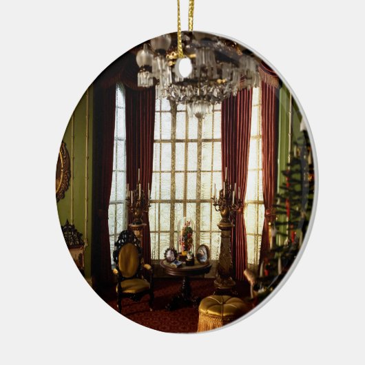 Een Victoriaans kerstfeest -  versiering Keramisch Ornament (Links)