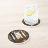 Een Victoriaans kerstfeest - zandsteen Onderzetter (Zijkant)