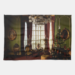 Een Victoriaans Kerstmis - Keukenhanddoek