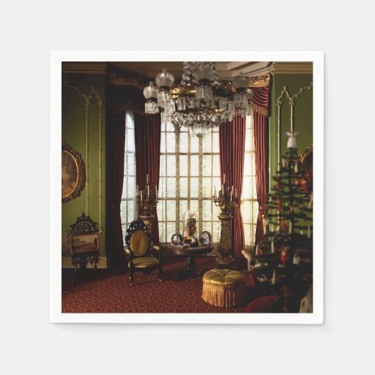 Een Victoriaans Kerstmis - Napkins Servet (Voorkant)