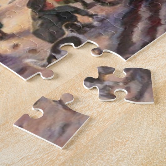 Een Victoriaans kerstpuzzel met kerstpuzzel Legpuzzel (Zijkant)