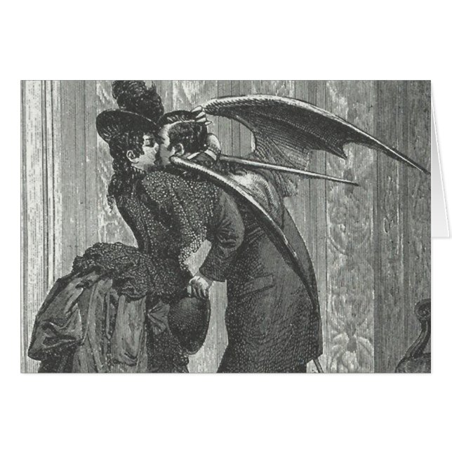 Een Victoriaans Kus/Gothic Winged Vampire (Voorkant Horizontaal)