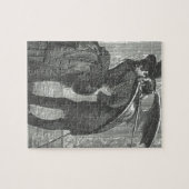 Een Victoriaans Kus/Gothic Winged Vampire Legpuzzel (Horizontaal)