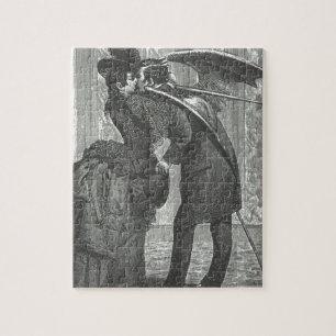 Een Victoriaans Kus/Gothic Winged Vampire Legpuzzel