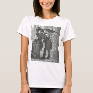 Een Victoriaans Kus/Gothic Winged Vampire T-shirt