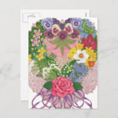 Een Victoriaans Nosegay Valentijn Briefkaart (Voorkant / Achterkant)