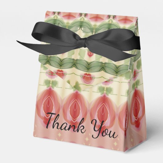 Een Victoriaans Patterned Wedding Favor Box Bedankdoosjes (Voorkant Zijde)