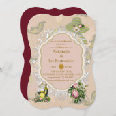 Een Victoriaans Struik Garden Bridal Partij Kaart (Voorkant / Achterkant)