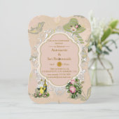 Een Victoriaans Struik Garden Bridal Partij Kaart (Staand voorkant)