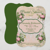 Een Victoriaans tuin groen met roze rozen Kaart (Voorkant / Achterkant)