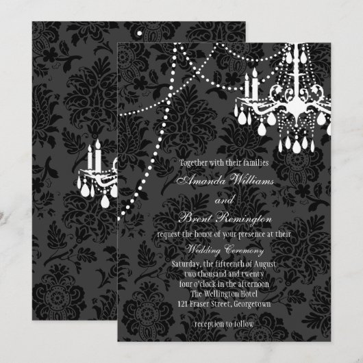 Een Victoriaans uitnodiging tot huwelijk 2 in Dama (Voorkant / Achterkant)