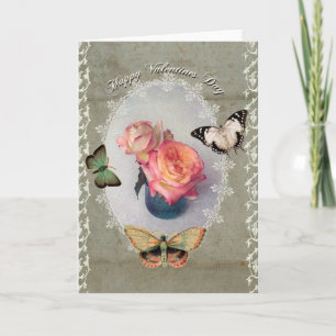 Een Victoriaans Valentijnsdag Feestdagen Kaart