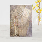 Een Victoriaans Wenskaart Kaart (Gele Bloem)