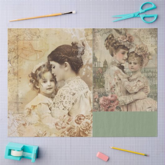 Een Victoriaanse Moederdag Ontwerp #5 Tissuepapier (Craft)