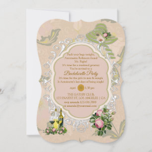 Een Victoriaanse Tuin Bachelorette Kaart