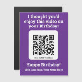 Een video verzenden via QR-code op een magnetische (Voorkant / Achterkant)