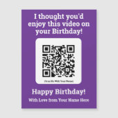 Een video verzenden via QR-code op een magnetische (Voorkant)