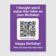 Een video verzenden via QR-code op een magnetische