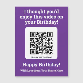 Een video verzenden via QR-code op een magnetische