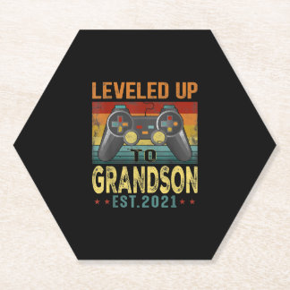 Een videogamer van maximaal Grandson 2021 Kartonnen Onderzetters