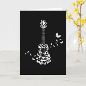 Een vier-koord Ukulele instrument met mooi Kaart (Gele Bloem)
