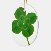 Een vier lederen klaver keramisch ornament (Links)