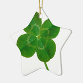 Een vier lederen klaver keramisch ornament (Links)