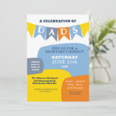 Een viering van Dads Vaderdag Cookout Party Kaart (Staand voorkant)