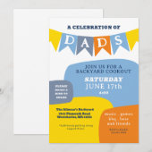 Een viering van Dads Vaderdag Cookout Party Kaart (Voorkant / Achterkant)