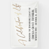 Een viering van de Typografie van het 'Life Gold H Spandoek (Verticaal)